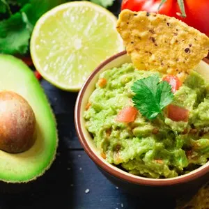 Fresh guacamole bowl