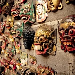 Balinese traditional masks made of wood