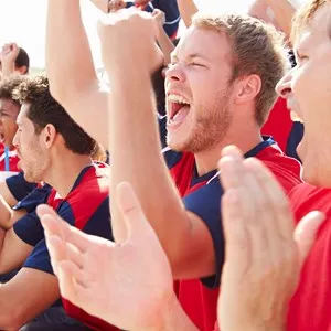 Cheering crowd