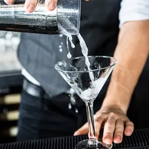serving cocktail