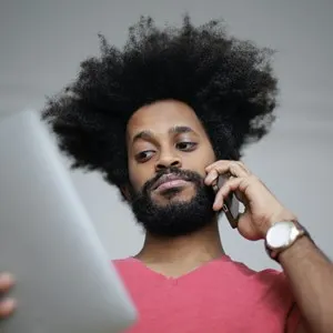 man on the phone
