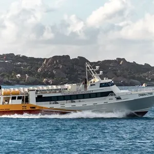 Ferry on scheduled run to Road Town Ferry Terminal, Tortola, BVI