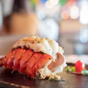 Grilled Lobster and vegetables on plate