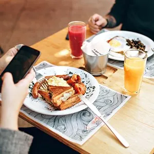 people eating brunch