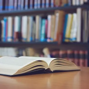 Open book on the desk
