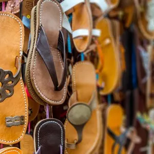 leather sandals in store