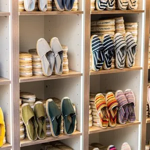 Shop with exhibition and sale of typical colorful espadrilles
