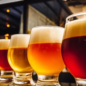 ruler with artisan beer tasting