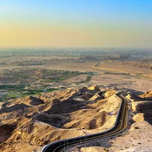 Jebel Hafeet Road and Mountain