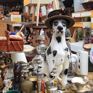 Old objects in a flea market