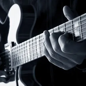 playing guitar