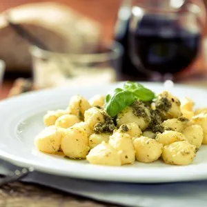Potato gnocchi with pesto