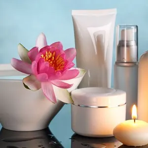 Perfume bottles with lotus flower
