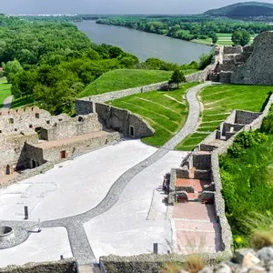 Ruins of Devin castle near city Bratislava, Slovakia
