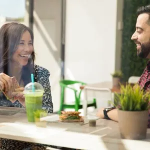 Couple having breakfast - Honolulu, Hawaii