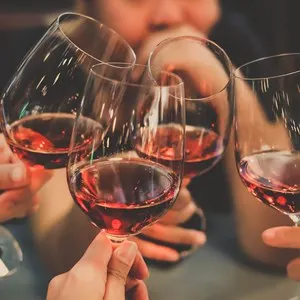 clinking wine glasses, Blush! Wine Bar, San Francisco, California