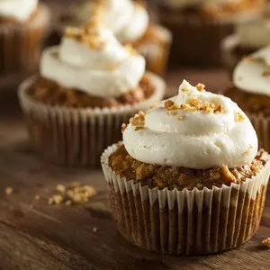 Homemade Carrot Cupcakes with Cream Cheese Frosting for Easter