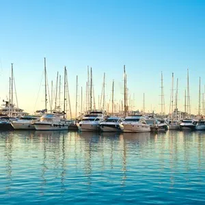 yachts at marina