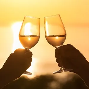 Couple having drinks at sunset - Colombo, Sri Lanka