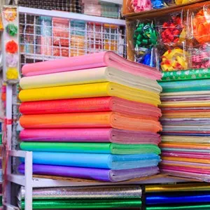 Colourful paper wrapping paper