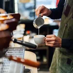 Barista making cappuccino