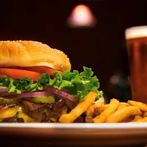 burger and beer