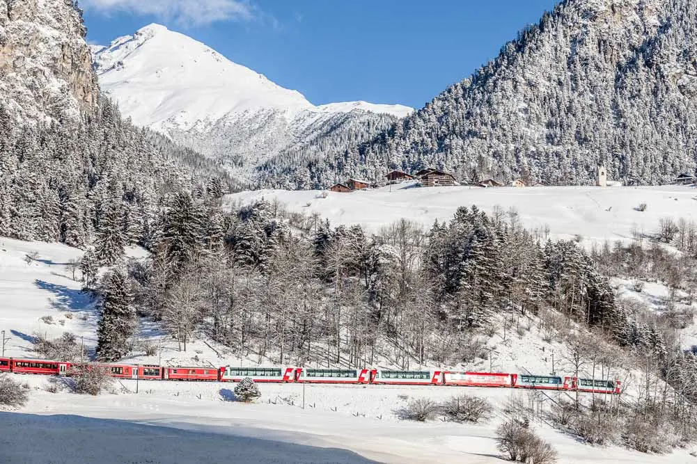 Switzerland Winter Wonderland Train Journey