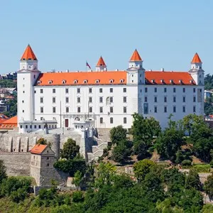 Medieval castle on the hill against the sky, Bratislava, Slovakia
