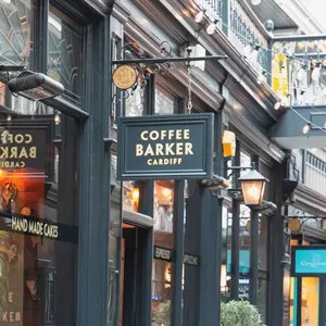 Arcade shopping in the town centre area