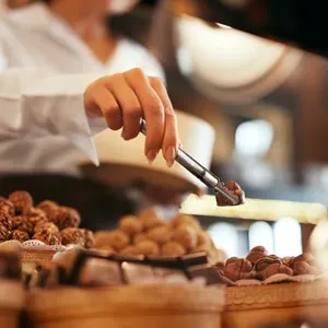 Chocolate Candies In Confectionery Shop