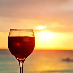 wine & sunset