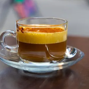 Egg Coffee at a café in Hanoi, Vietnam