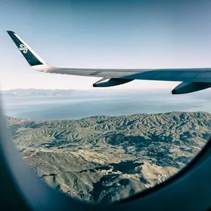 Wellington region seen from a plane