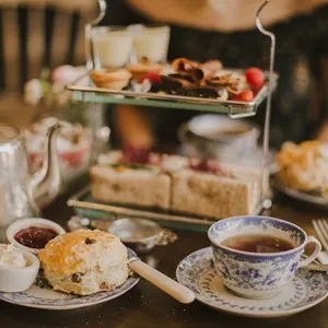 Tea time with pastries