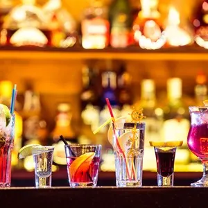 Set of cocktails at the bar