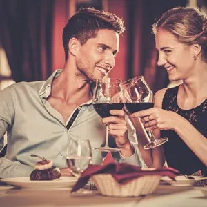 Couple at an Italian restaurant - San Francisco, California