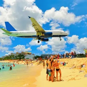 The beach at Maho Bay