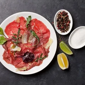Carpaccio on plate