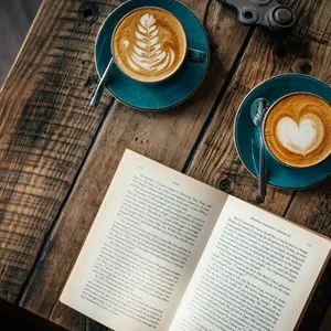 coffee and an open book