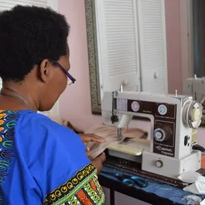 Woman sewing