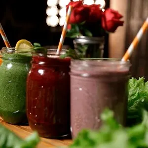 multicoloured smoothies