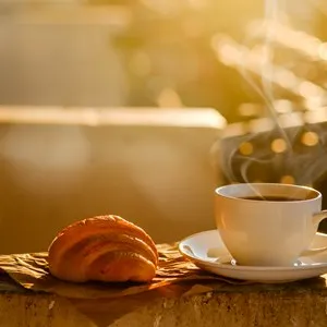 Croissant and coffee