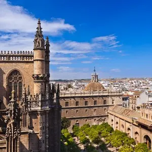 Cathedral La Giralda at Sevilla Spain - architecture background