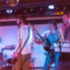 Musical band performing live
