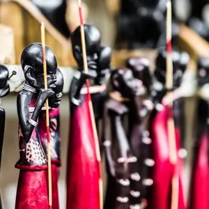 wooden souvenirs in zanzibar