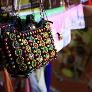 african craft souvenir meaded bag