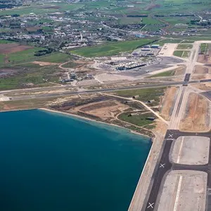 Aerial view of Thessaloniki "Makedonia" Airport.