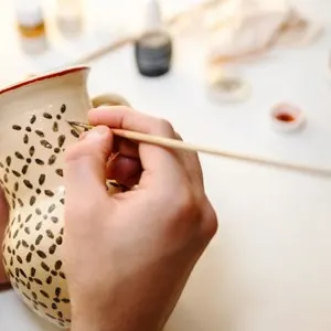 decorating a vase